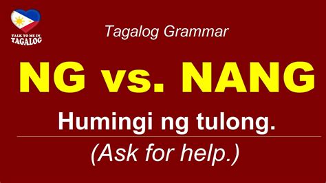 ang vs ng tagalog.